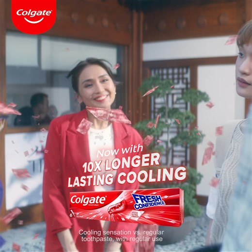 7.3K views · 148 reactions | About to meet new people? Let your Fresh Confidence surprise you with Colgate, now with 10x longer lasting cooling! (cooling sensation vs. regular toothpaste, with regular use) #FreshConfidenceEra ASC C0192P062724C | Colgate | Facebook