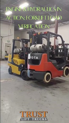 Testing of engine and hydraulic power of a forklift