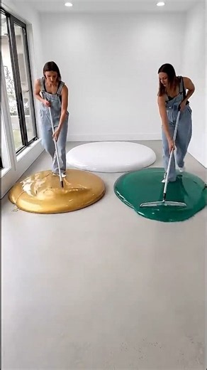 DIY Emerald Marble Luxury Epoxy Floor That Looks Unreal 😍 #satisfying #epoxyfloor