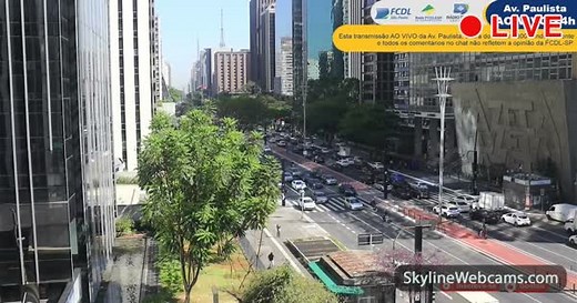 【LIVE】 Live Cam São Paulo - Avenida Paulista | SkylineWebcams