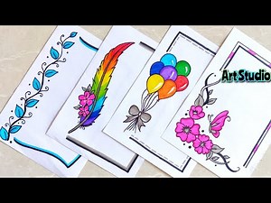 4 Beautiful Border Designs/Project Work Designs/Title Page/Book/Project Designs/Front Page Designs😍