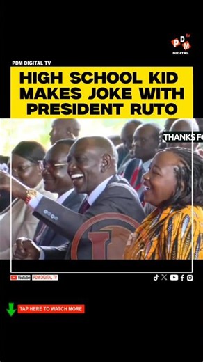 HIGH SCHOOL KID MAKES JOKE WITH PRESIDENT RUTO #kenyanews #statehousekenya #gachagua