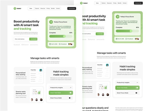 Taskly – AI Smart Task Management App Landing Page