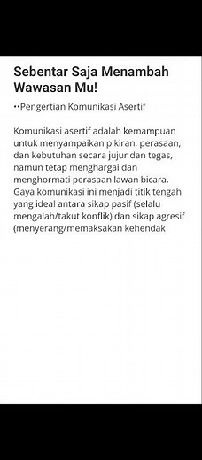 Pengertian Komunikasi Asertif