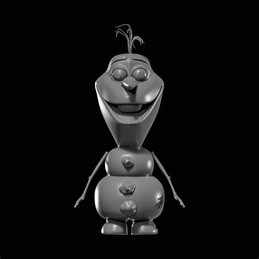 Olaf Frozen 3D Print Model - High Detail STL File for 3D Printing - Disney Inspired Snowman Figure - Instant Download