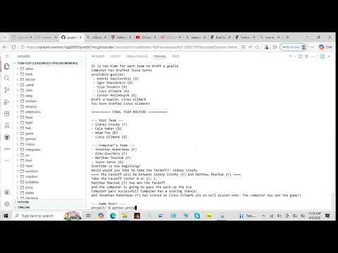 CS50 Python Final Project: NHL OVERTIME