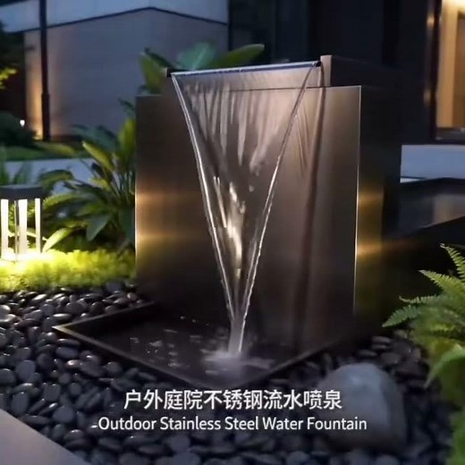 Professional courtyard water fountain installation