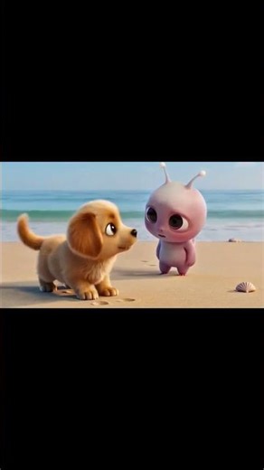 A Scared Alien Lands on Earth… Then This Puppy Happens 👽🐶 #shorts