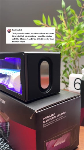 Monster S280 Portable Bluetooth Speaker with 40W Stereo Sound, Bluetooth 6.0, 3D LED Light Show, Wireless Charging Station, Hands-Free Calling, USB/AUX/TF Card Support, Speaker for Home, Office & Party & Gaming Room, Gift#tiktokshopsummersale#putare #Greenish #phoneholderstand #tiktokshopjumpstartsale 022