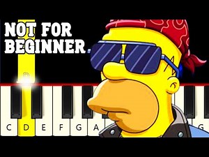The Simpsons Theme - Not Easy Piano tutorial - Not for Beginner