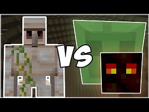 Iron Golem vs Slime + Magma Cube - Minecraft Mob Battle
