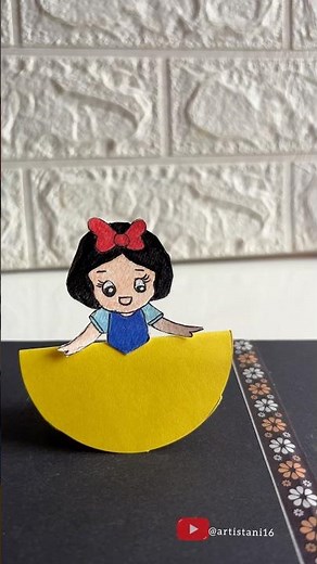 DIY cute paper doll | easy craft ideas #shorts #art #craftideas #youtubeshorts #ytshorts #viral