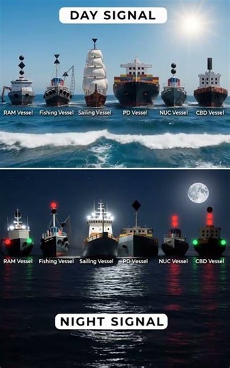 Vessel Identification Guide: Day & Night Signals Explained! 🚢⚓