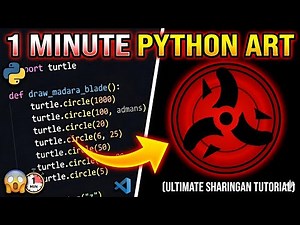 How to Draw the Ultimate Sharingan in Python Turtle! 🔥 (Full Tutorial) #PythonTurtle #MadaraUchiha