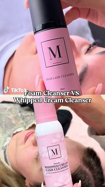 Foam Lash Cleanser vs. Whipped Cream Lash Cleanser