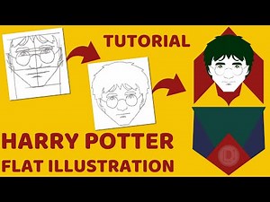 How to Create a Flat Illustration of Harry Potter in Adobe Illustrator | Step-by-Step Guide