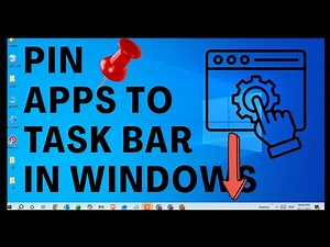 How To Pin Apps To Task Bar In Windows | Pin To Taskbar In Laptop