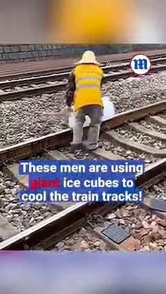 When the train tracks need an ice pop! 🥵🧊 | Daily Mail Video