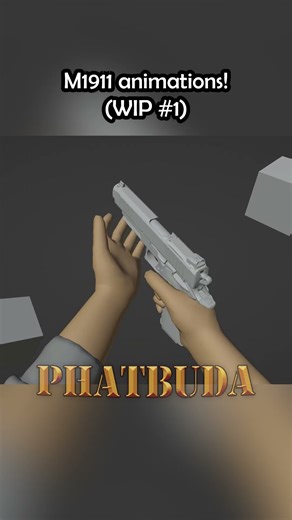 M1911 Animations! 🔫 Viewmodel Animation #3danimation #blender #blender3d