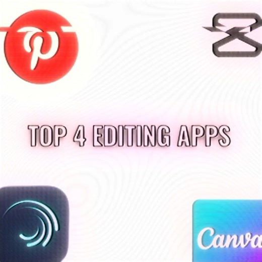 TOP 4 EDITING APPS EDIT✅🔥||#cupcut#alightmotion#pintrest#canva