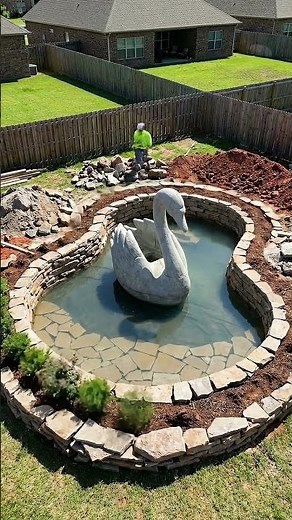 How to Build a Custom Concrete swan Koi Pond | Full Build
