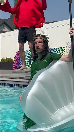 introducing KiNG MERDAD!! king merdad makes a memorable entrance to adley's mermaid birthday party 🔱