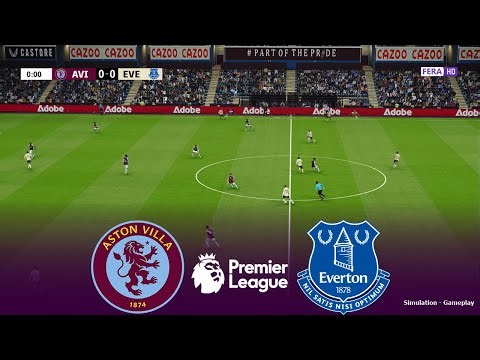ASTON VILLA vs EVERTON Live | Premier League 2026 | 18 January 2026 | Simulation PES 2021 Gameplay