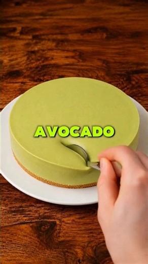 Smooth avocado cheesecake with a clean, creamy texture and fresh flavor.#AvocadoCheesecake #NoBake