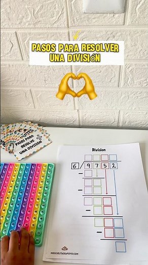 This is how I teach division step by step with this template!➗