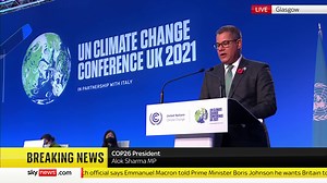 11K views · 172 reactions | “The lights are flashing red on the climate dashboard.” Alok Sharma has been officially recognised as COP26 president at an inaugural ceremony in Glasgow, ahead of the climate summit. Get live #COP26 updates: https://trib.al/zy5v8C7 | Sky News | Facebook