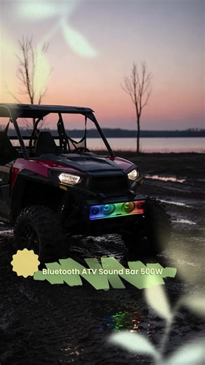 Utv Atv Sound Bar, Bluetooth-compatible with RGB Lighting, 4 Inch Speakers, Outdoor Bass Speaker, Waterproof Dustproof, 500w Peak Power #speakersystems #portablebluetoothaudio #customspeakerbox #toolboxspeaker #motorcyclelights #speakerpods #tumblerwithspeaker #westerncaraccessories #rechargeablespeaker #bmwspeaker