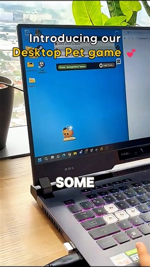Weyrdlets on Instagram: "Increase your productivity with a desktop pet on your screen! #videogames #cozygaming #virtualpet #steamgames #productivity"