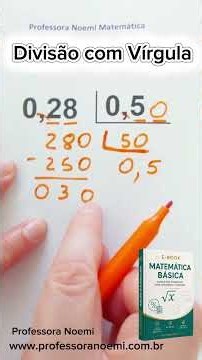 Como fazer DIVISÃO com VÍRGULA #divisão #divisao #matemática #matematica