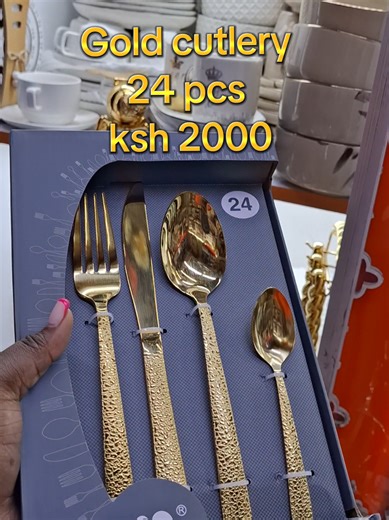 24 pcs cutlery set 6 butter knives 6 tea spoon 6 table spoon 6 forks Gold ksh 2000 Silver ksh 1800 To order whatsup 0795920790 we are located at kamukunji gateway mall opposite #kamukunji police station basement shop noB12 #trendingvideo #viral #tiktokkenya🇰🇪