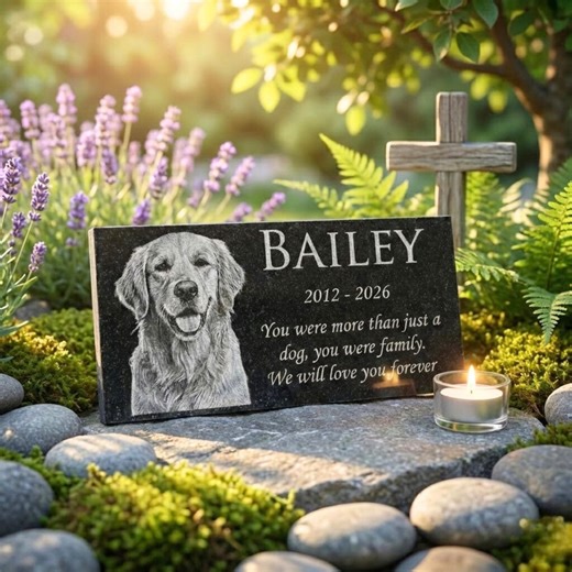 Dog Grave Marker Personalized Granite Pet Memorial Stone Engraved Headstone Outdoor Garden Sympathy Gift - Etsy
