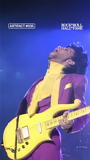 Prince Electric Cloud #2 Blue Angel Guitar, 1984 | Known for his incendiary live performance, Prince used this guitar, arguably his most indispensable Cloud guitar, on numerous significant occasions. It was created for and used throughout the Purple Rain tour, as well as the Parade, Sign O' the Times, Lovesexy, and Diamonds and Pearls tours. Originally painted white, the guitar was refinished several times and has also been peach, light blue, and yellow. Prince was inducted into the Rock Hall in