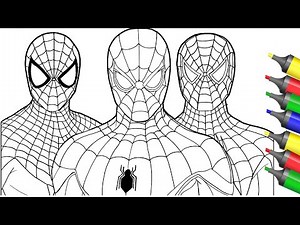 Spider-man Coloring Page | 3 Versions Of Spiderman Coloring