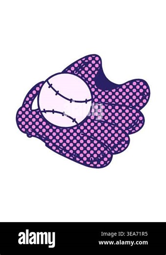 vibrating motion animation of hand drawn cartoon doodle of a baseball and glove Stock Video Footage - Alamy