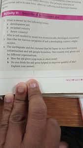 Activity 11 Describe development aidWhat is meant by the foll... | Filo