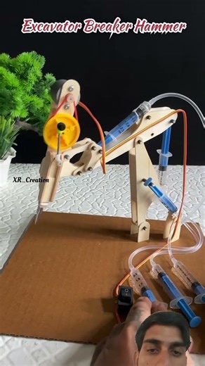 Amazing excavator breaker hammer with dc motor #shortvideo #dcmotor #trendingshorts