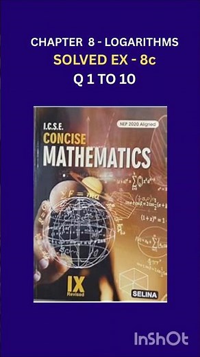 ICSE CLASS 9 | CHAPTER 8 - LOGARITHMS | EX- 8C SOLUTIONS | CONCISE MATHS | SELINA PUBLICATIONS