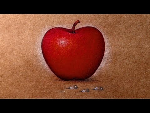 Realistic Apple Drawing | How to Draw a Realistic Apple with Colored Pencil Step by Step