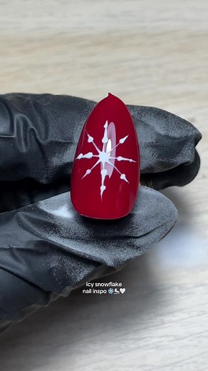 Easiest Snowflake Nail Tutorial for Christmas