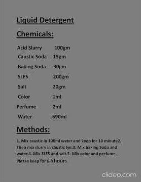 Liquid Detergent Formulation|Recipe Liquid Detergent |How to make Liquid Detergent|Liquid Detergent