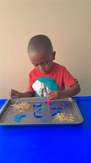 🐛 Peg & Pick Worms! 🤏 Today we used pegs to pick up the “worms” — a playful way to strengthen little fingers, practise control, and build coordination. 💡 Skills in action: ✅ Pincer grasp ✅ Fine motor control ✅ Hand–eye coordination ✅ Concentration #littlefinchesearlylearningcentre 🌈 #learningthroughplay #finemotorskills #pincergrasp #preschoolactivities #earlychildhooddevelopment #handsonlearning #playbasedlearning | Little Finches Early Learning Centre