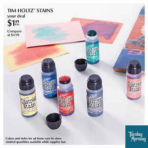 Huge discounts on Tim Holtz craft supplies will be in-store tomorrow! Make sure to visit your nearest store early to shop the collection: http://ow.ly/4Zjz30brhyY. | Tuesday Morning