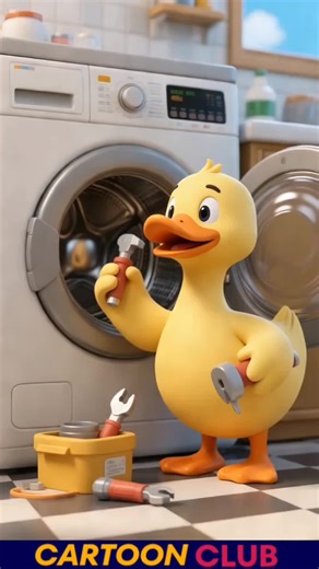 Duck Fixes a Washing Machine in This Funny Cartoon