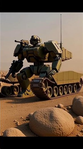 Armored Robot Transforms Into M1 Abrams Tank 🛡️💥 #Shorts #Transformers #AI