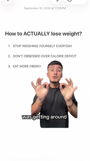 Losing weight through Fiber!