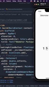 Flutter Odometer Package Example #oneminute